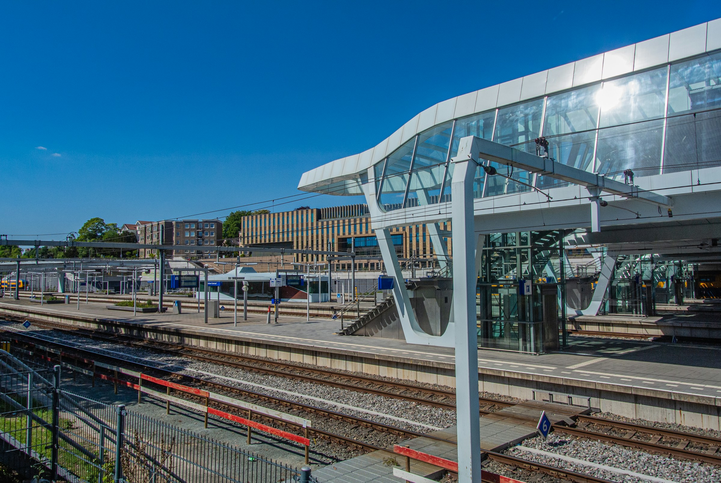 Trein vertraging bij stations