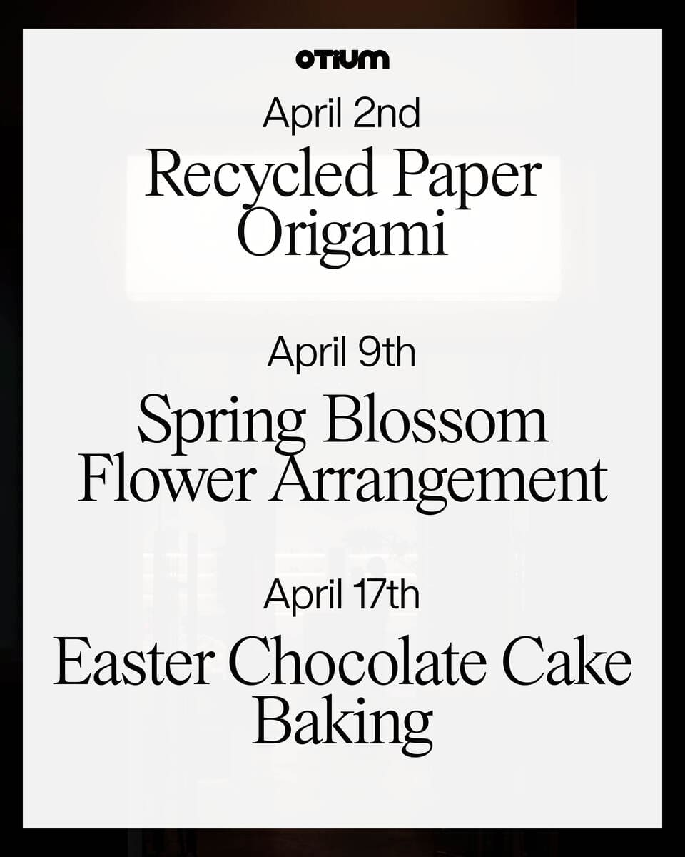 Text layout design announcing events.