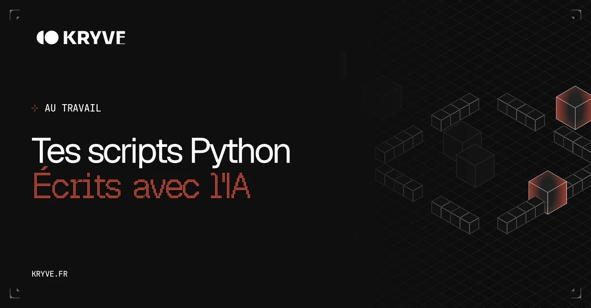 Tes scripts Python écrits avec l'IA : couverture Kryve