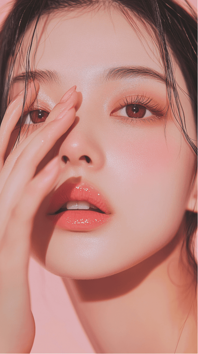 foundationand blush makeup products with smudges