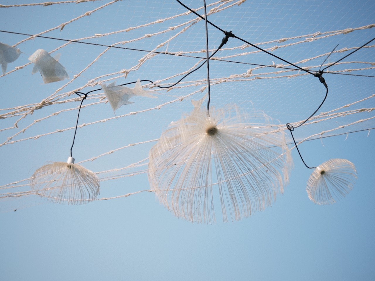 the decorations of a village handing on the net
