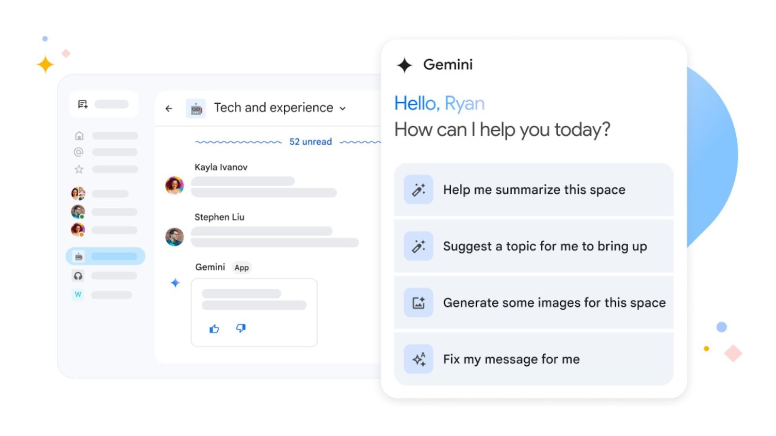 Google Chat’s Gemini integration for team collaboration and productivity