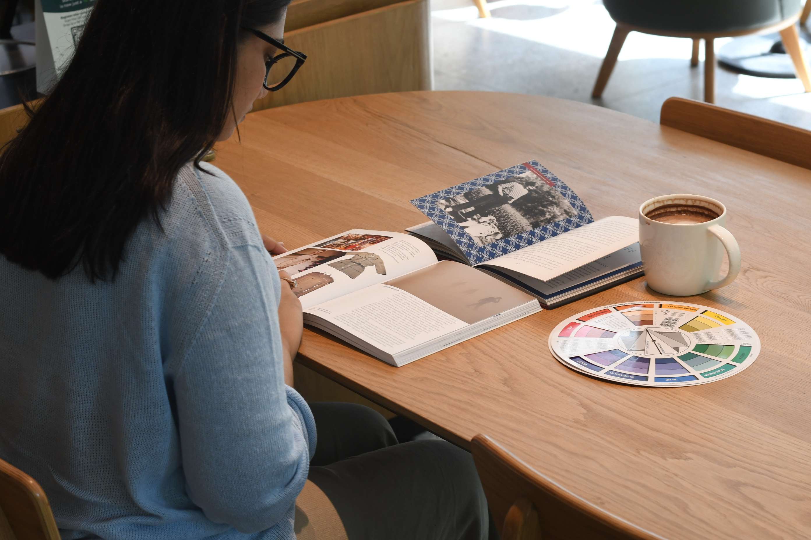 Portrait of portfolio creator – back view