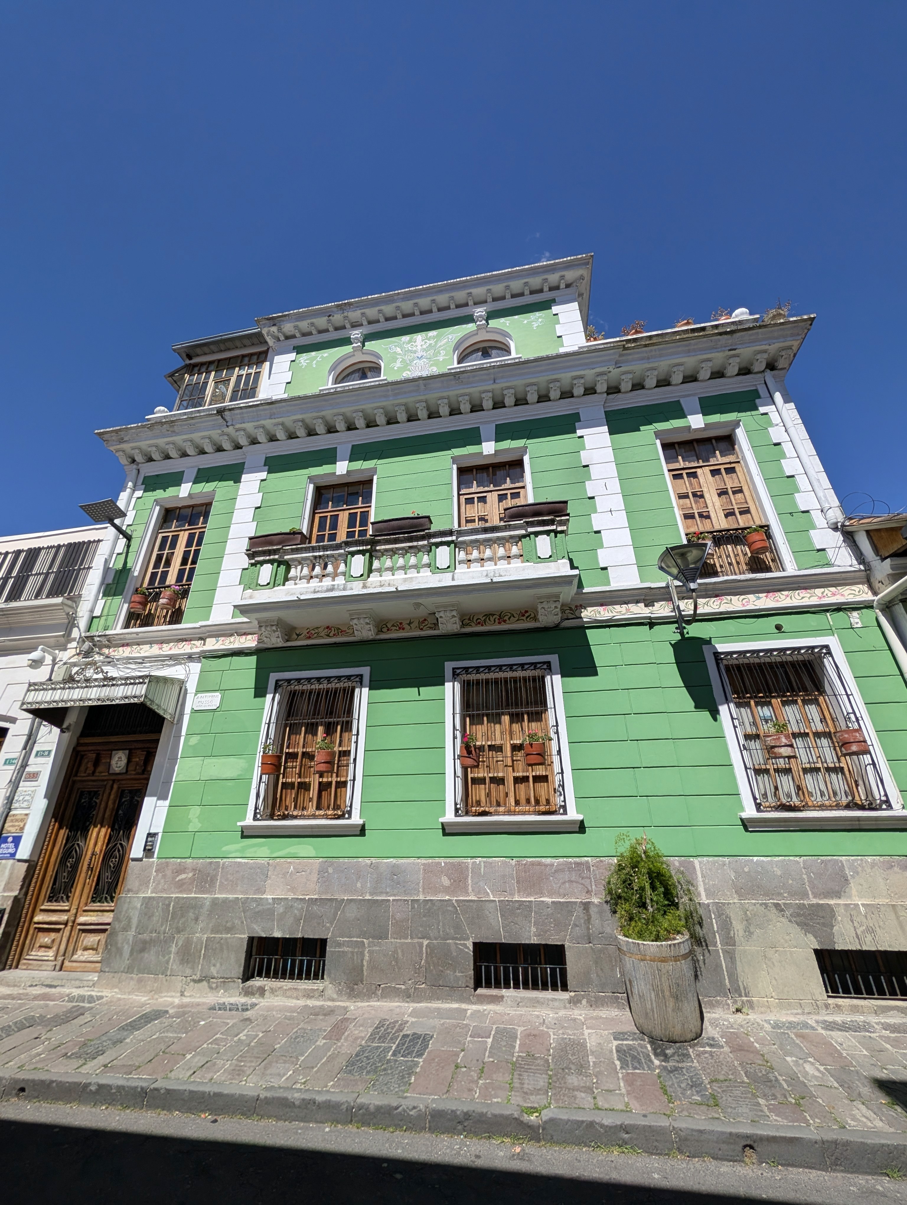 Facade de l'hotel Casa San Marcos à Quito