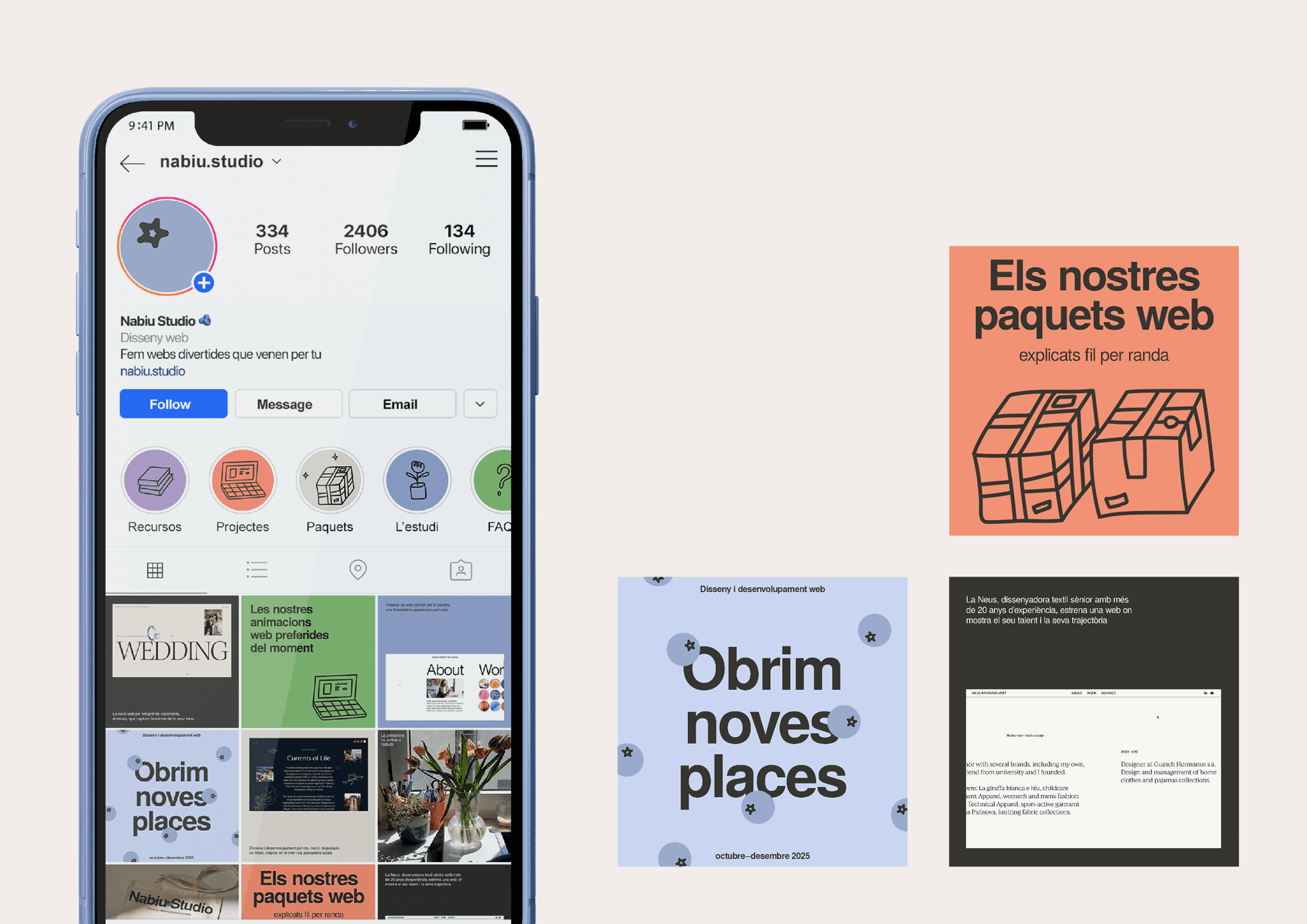 Nabiu Studio logo — Núria Gispert — Graphic and web designer