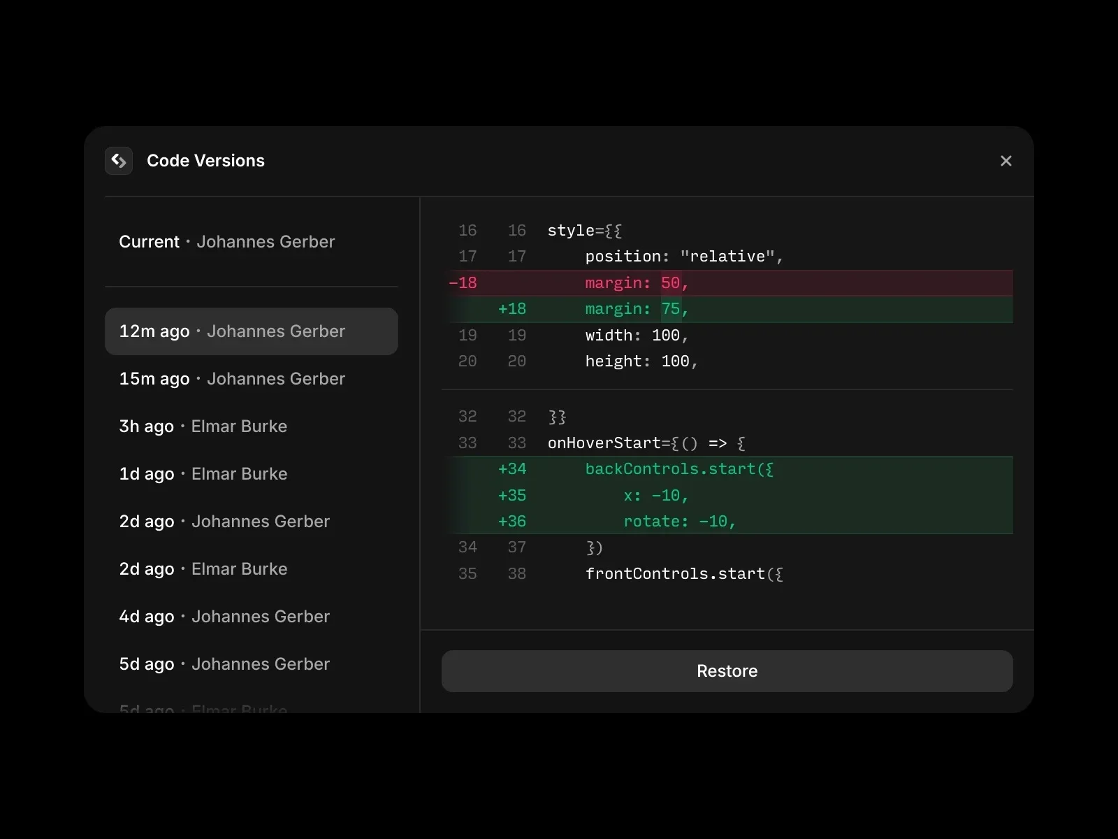 Code Versions framer plugins