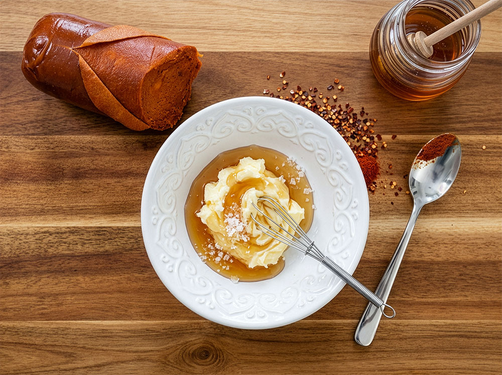 Porcellino Artisnal Meats 'Nduja sausage mixed with honey and salt.