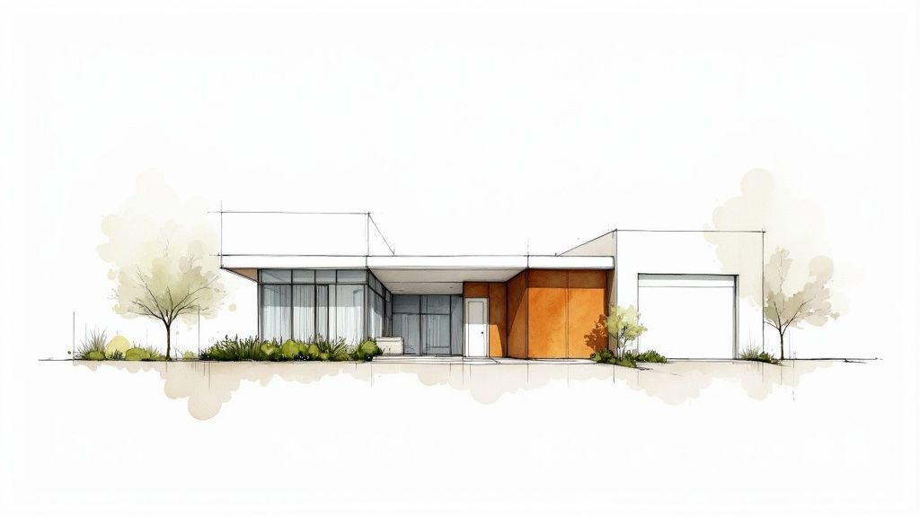 Minimalist Modern Front Elevation