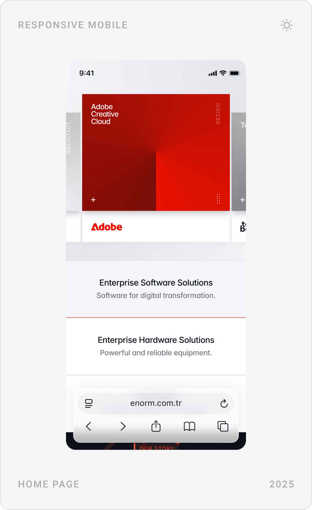 Clean Corporate Mobile Hero Interface