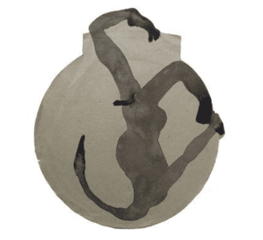 herd of sheep on road painting