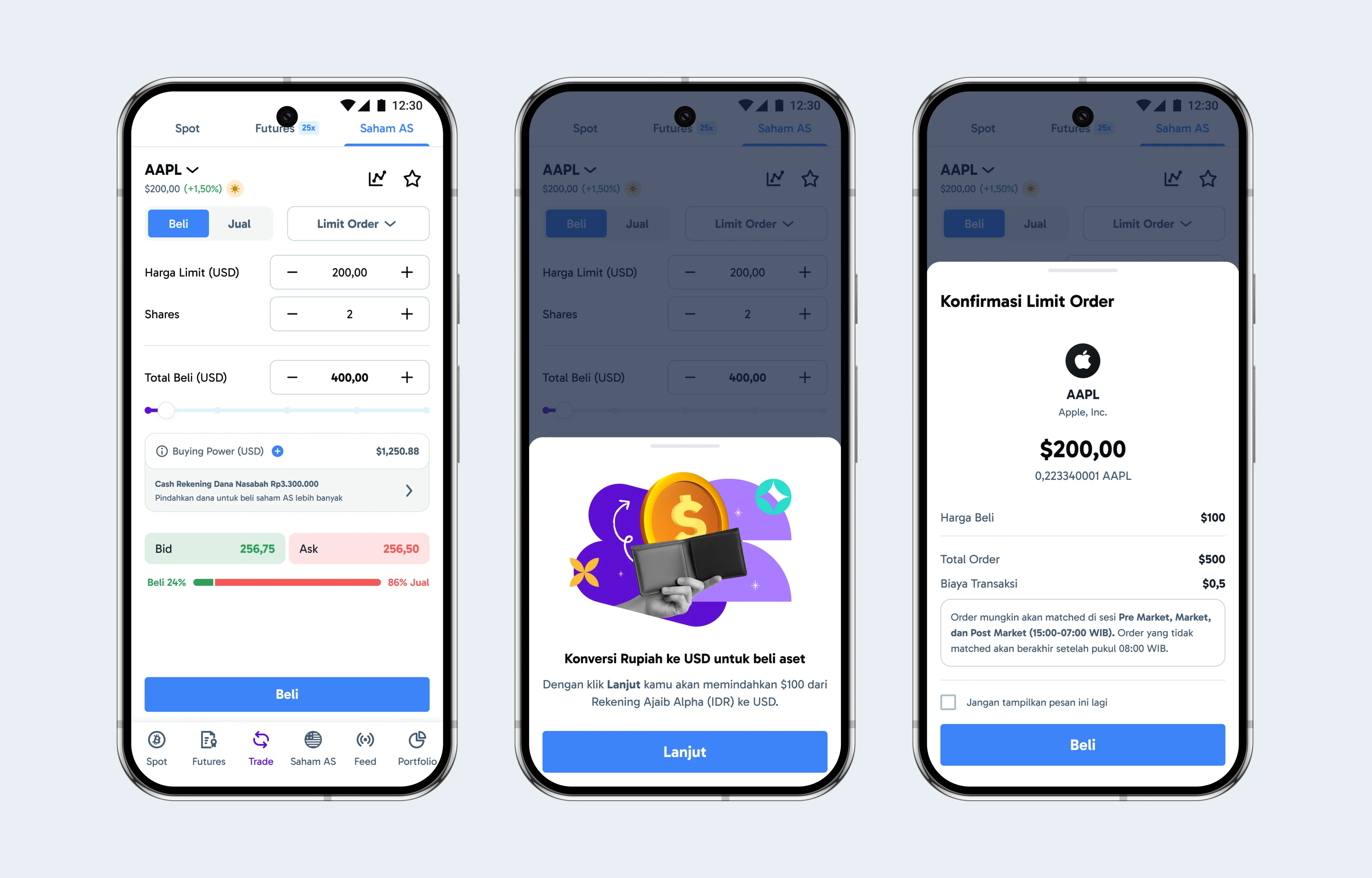 Ajaib USD Wallet Conversion Flow Image