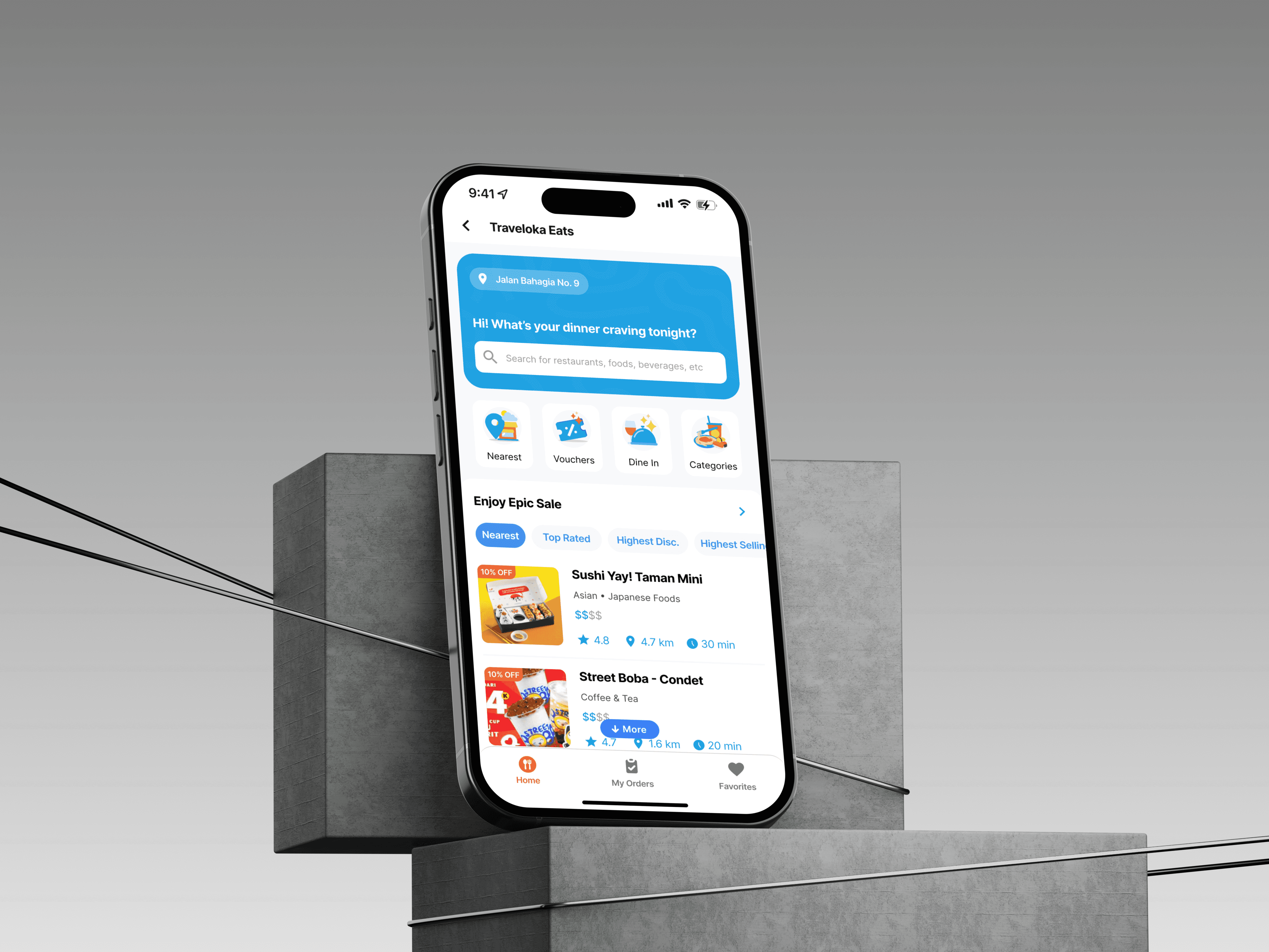 Traveloka Eats Main Page