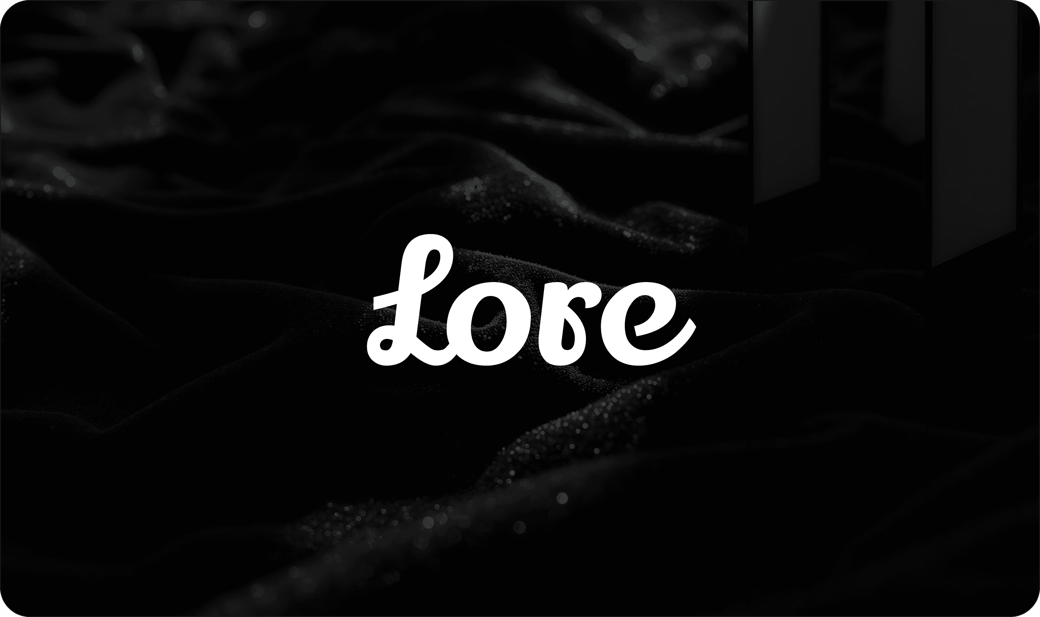 Lore logo on dark silk fabric background — company announcement