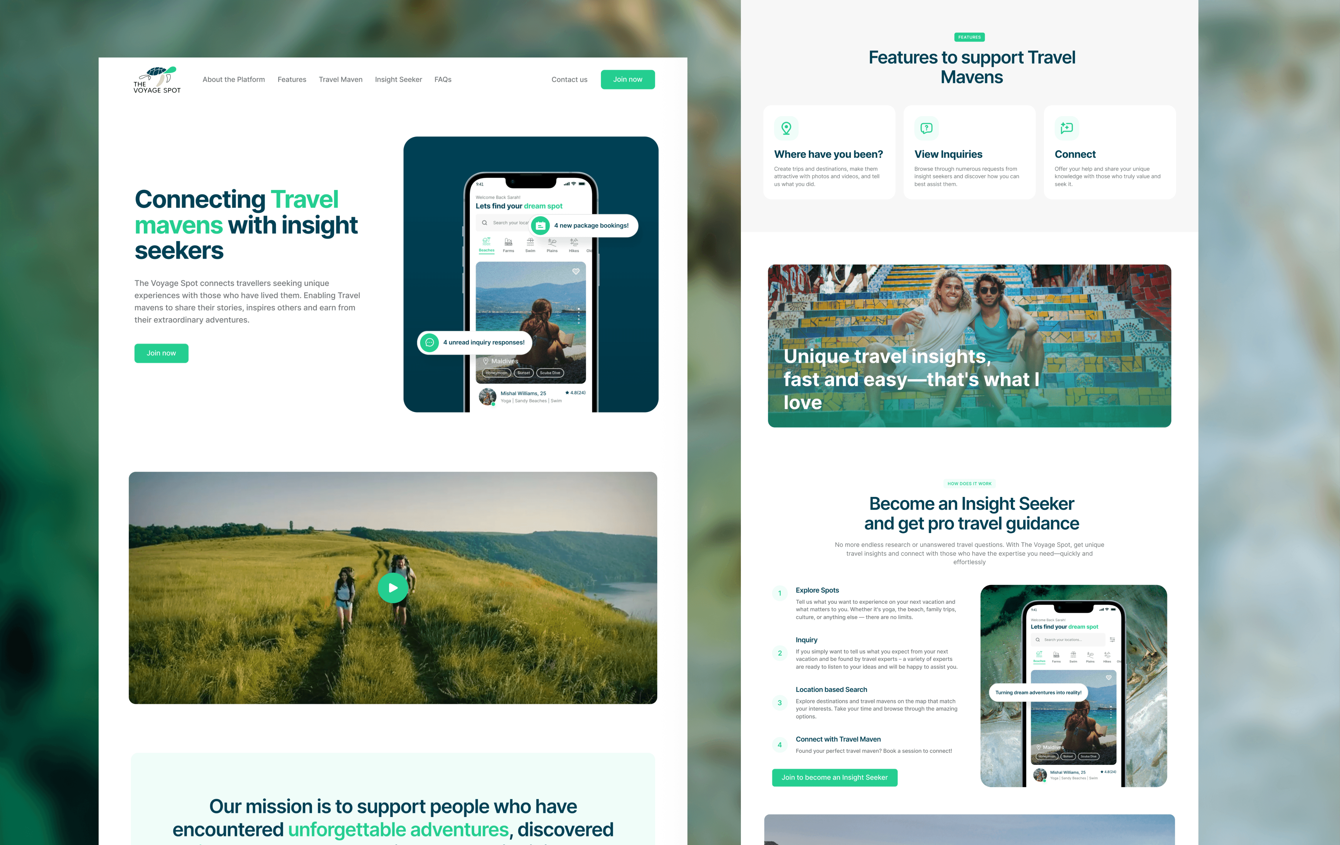 Thumbnail for The Voyage Spot Framer Website