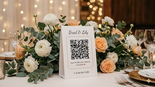 Display your unique QR code for guests to scan