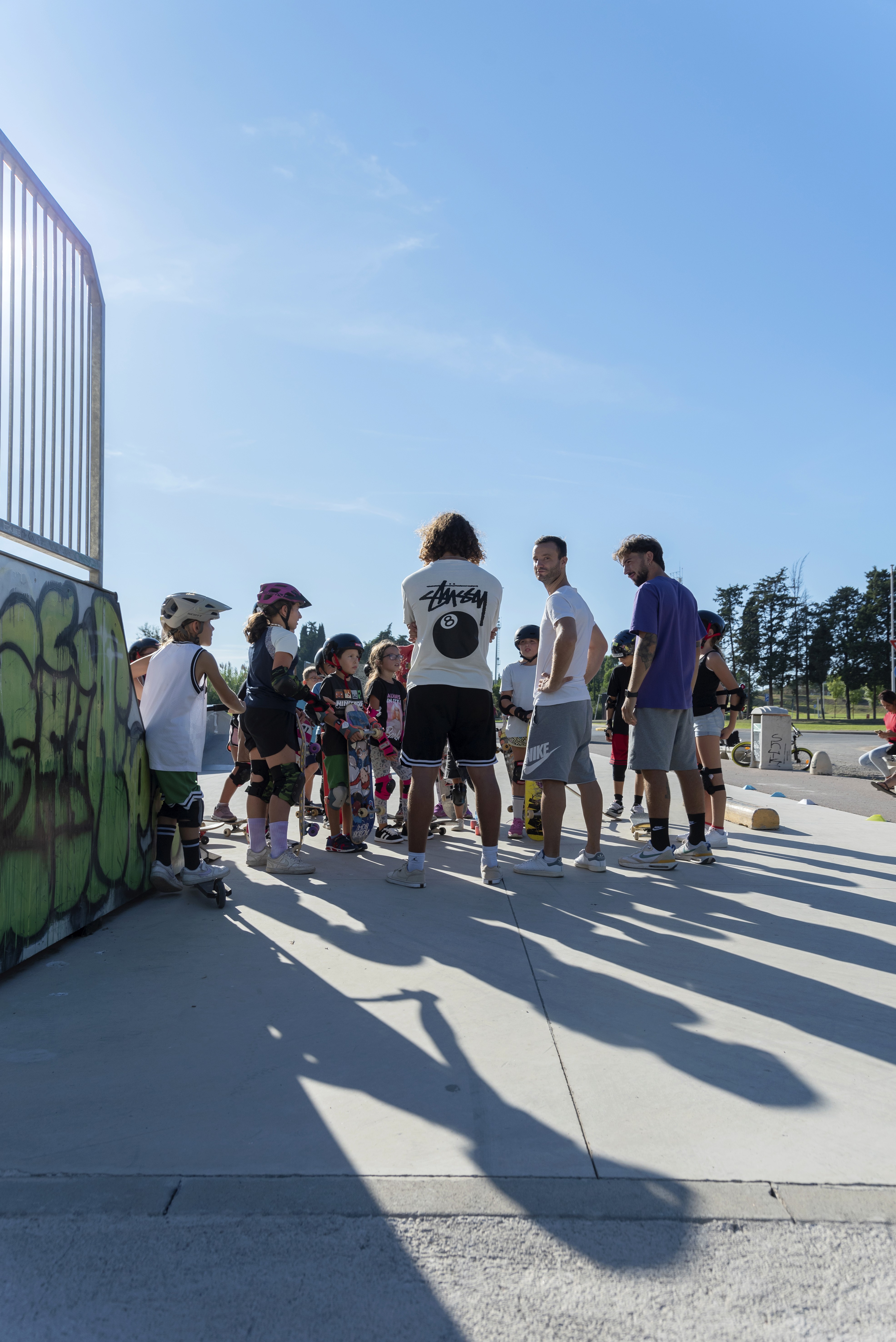 Woman running with sunset