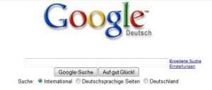 So wurden Suchergebnisse 2001 via Google gesucht