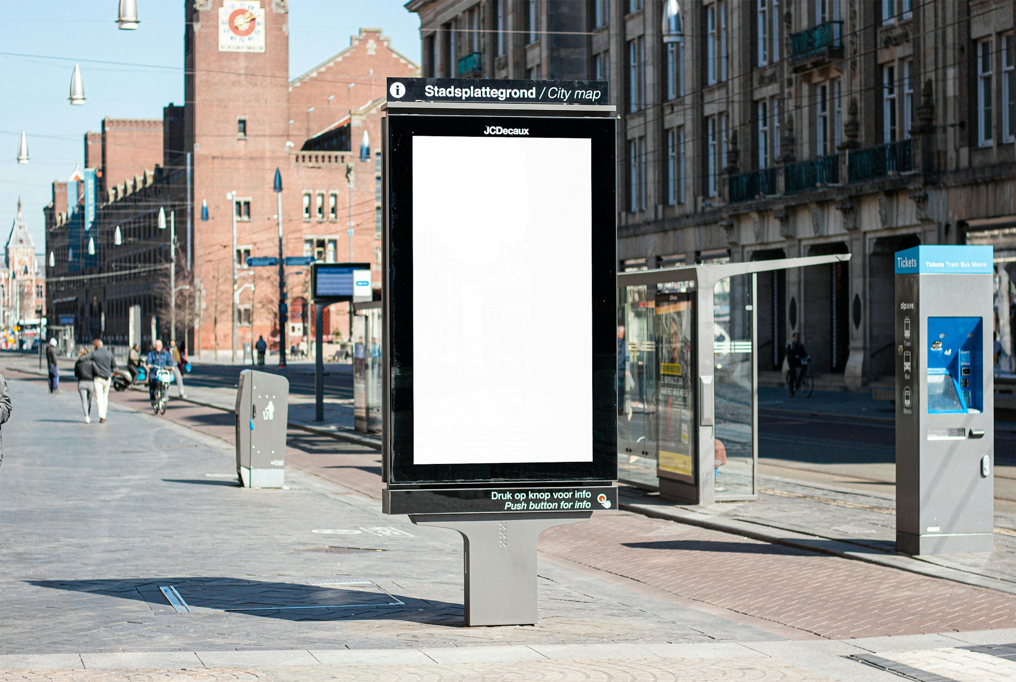 Poster frame on a city street