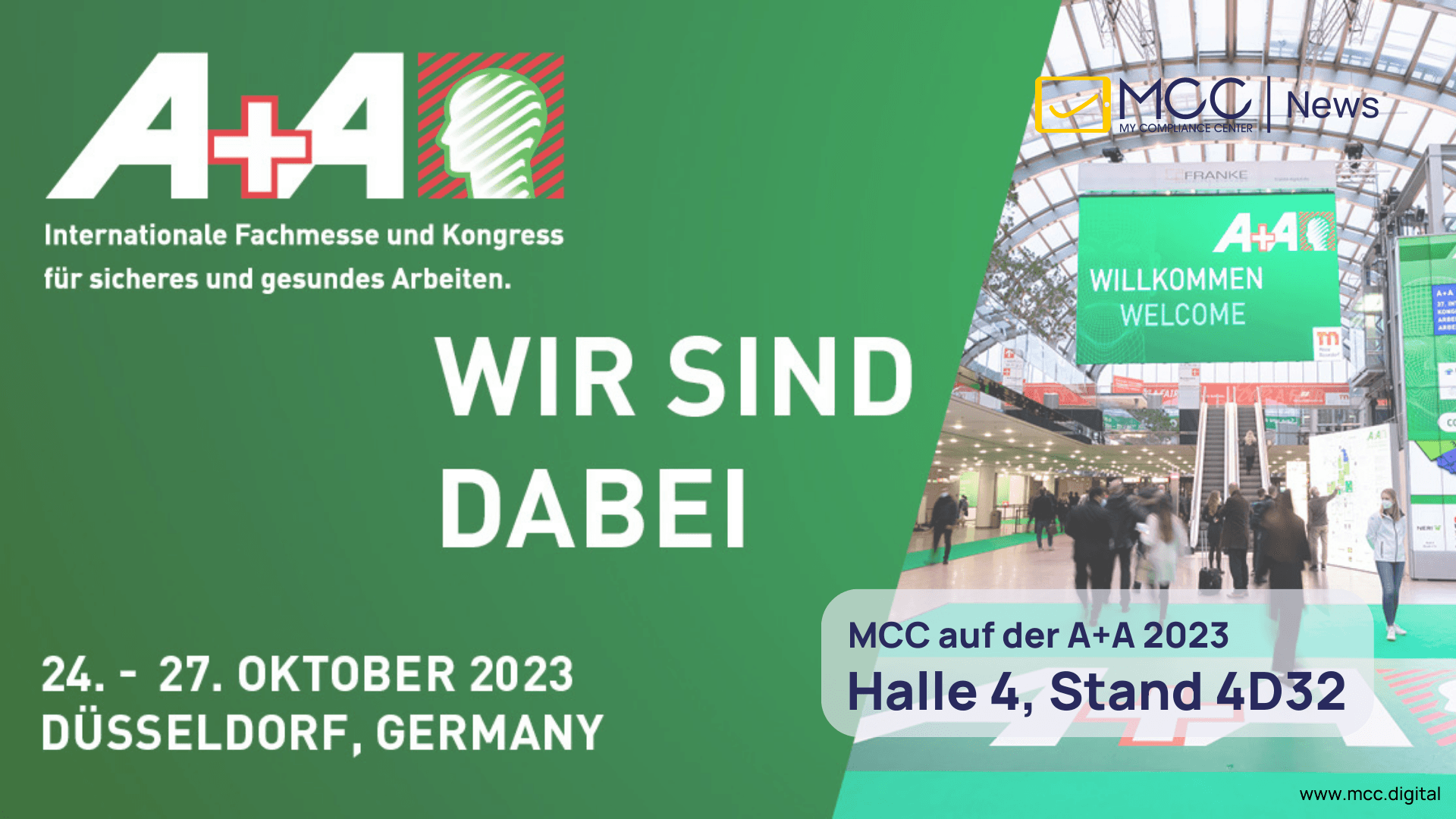 MCC auf der A+A 2023 - Halle 4, Stand 4D32