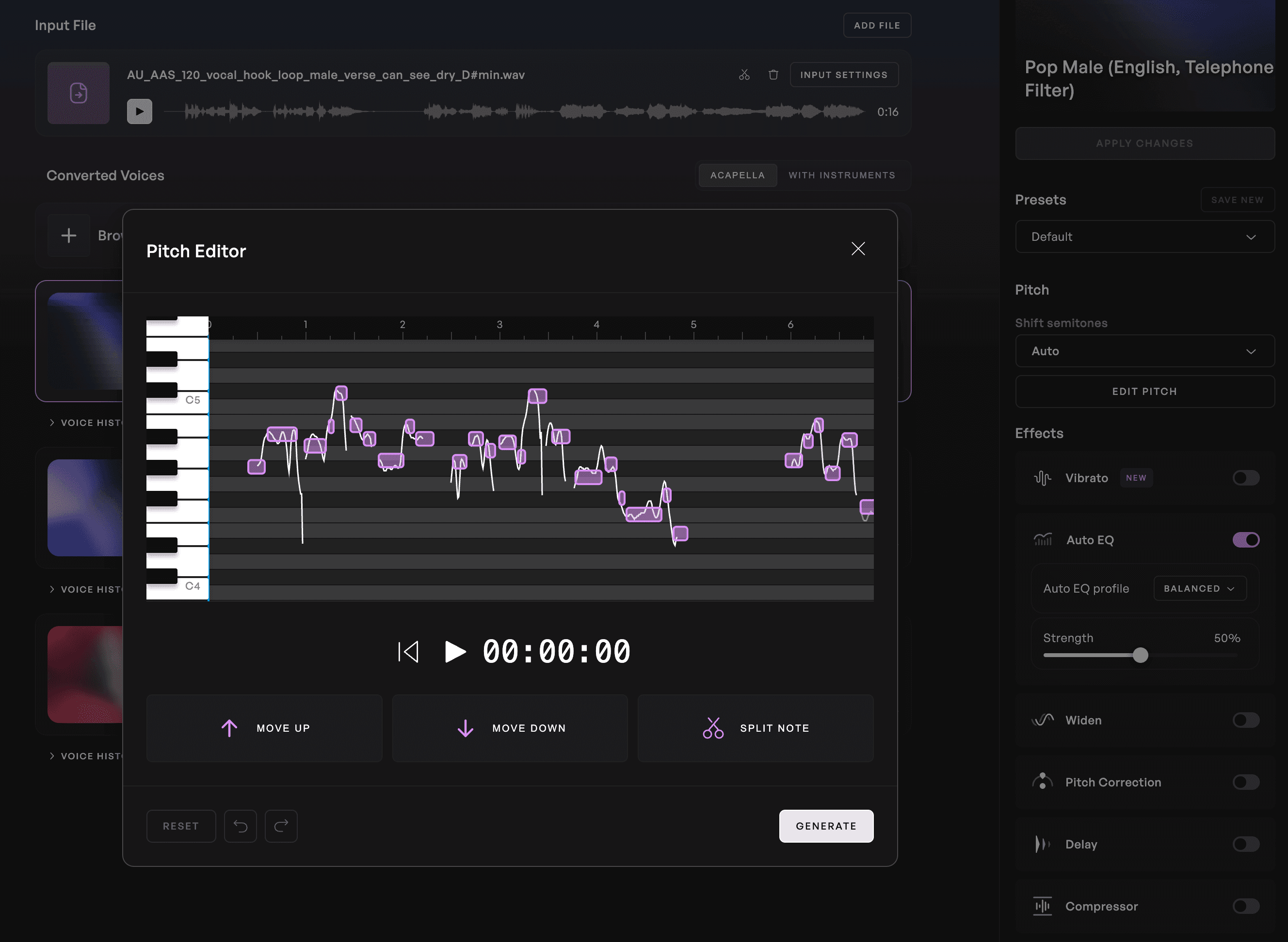 Screenshot of Kit's Pitch Editor