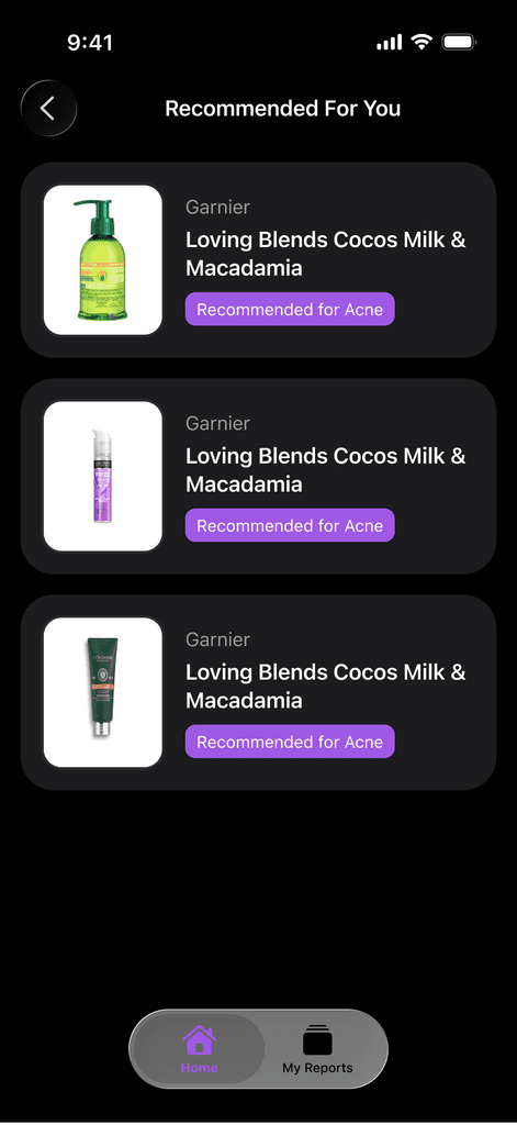 AI skin product recommendation