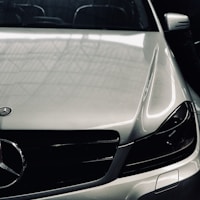 silver car on road