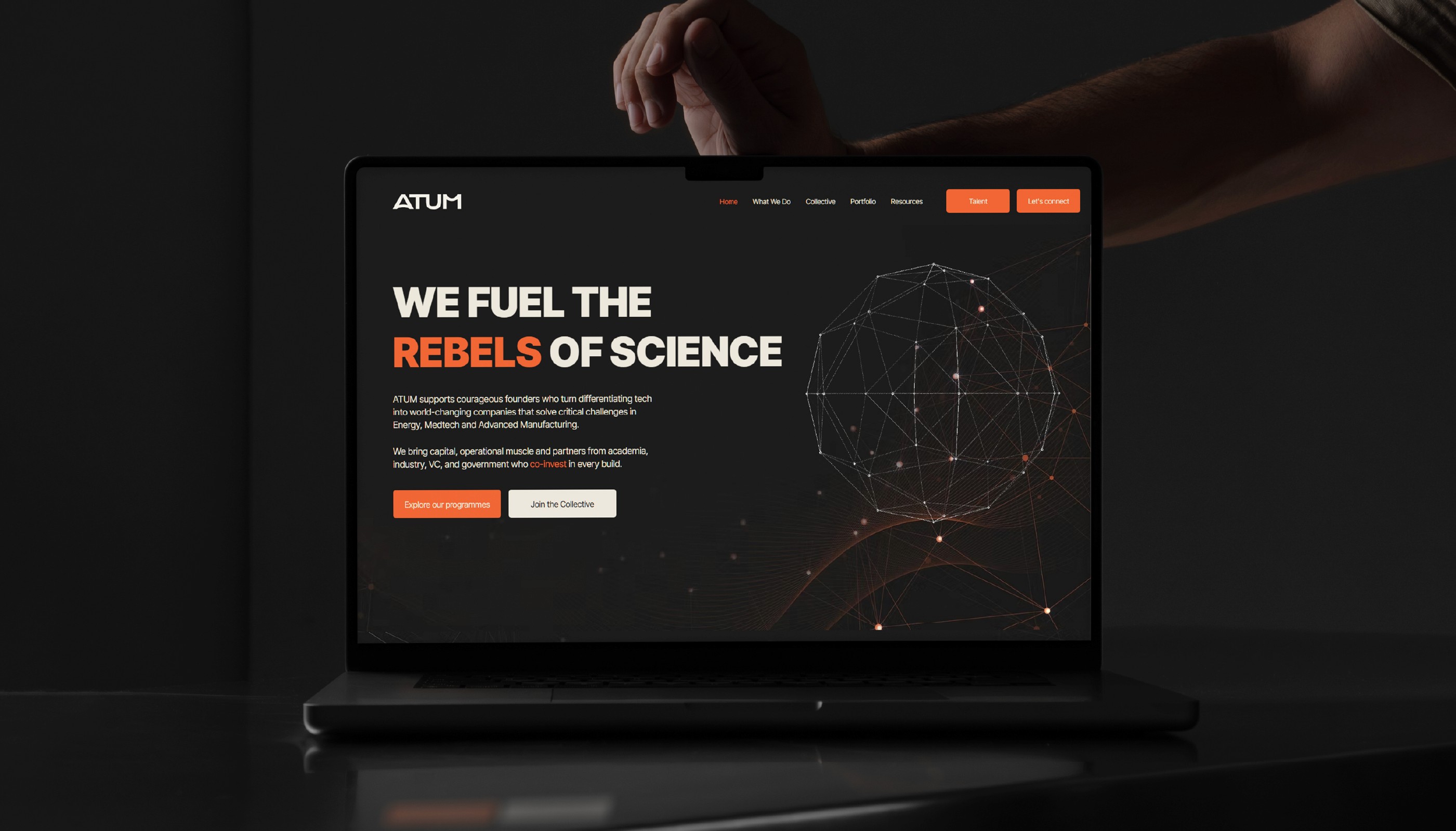 Website of ATUM Ventures