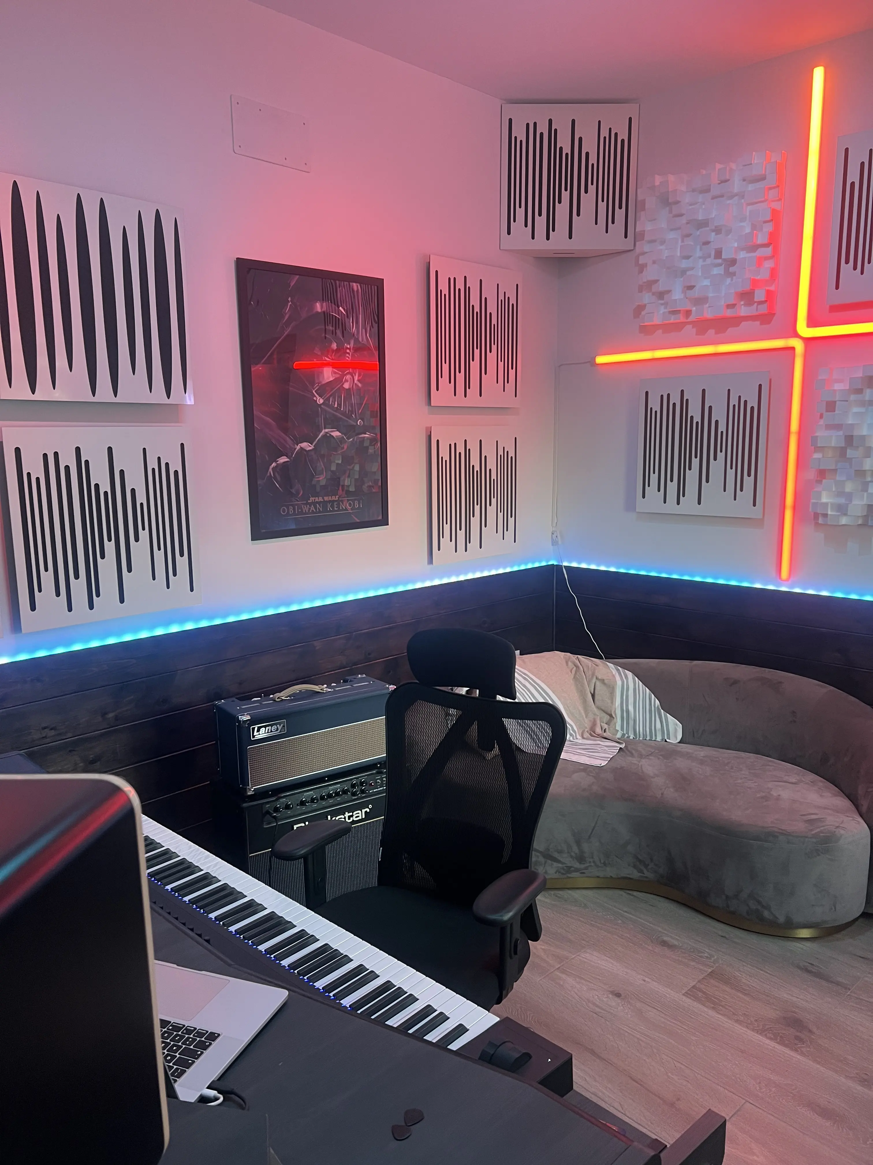 Estudio de grabación cómodo y profesional