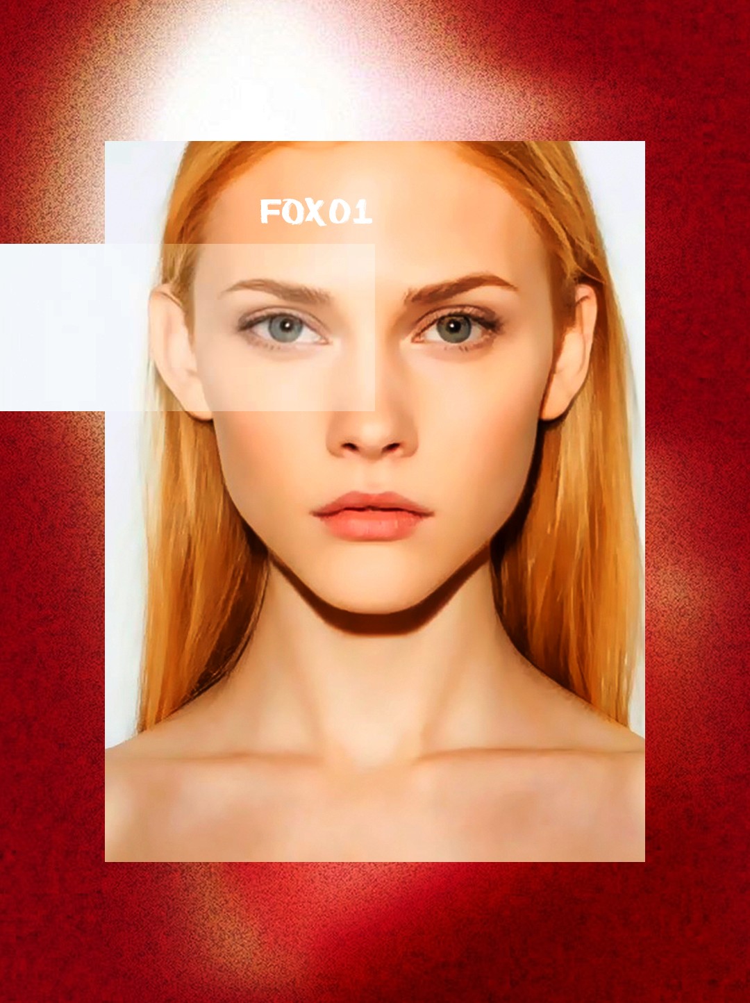 Retrica Face AI FOX preset before and after — sharp editorial look with elongated eyes and a refined jawline