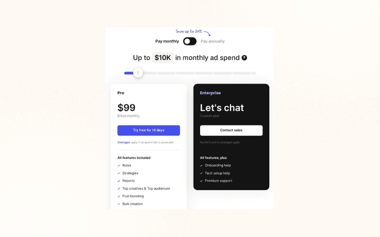 Revealbot pricing