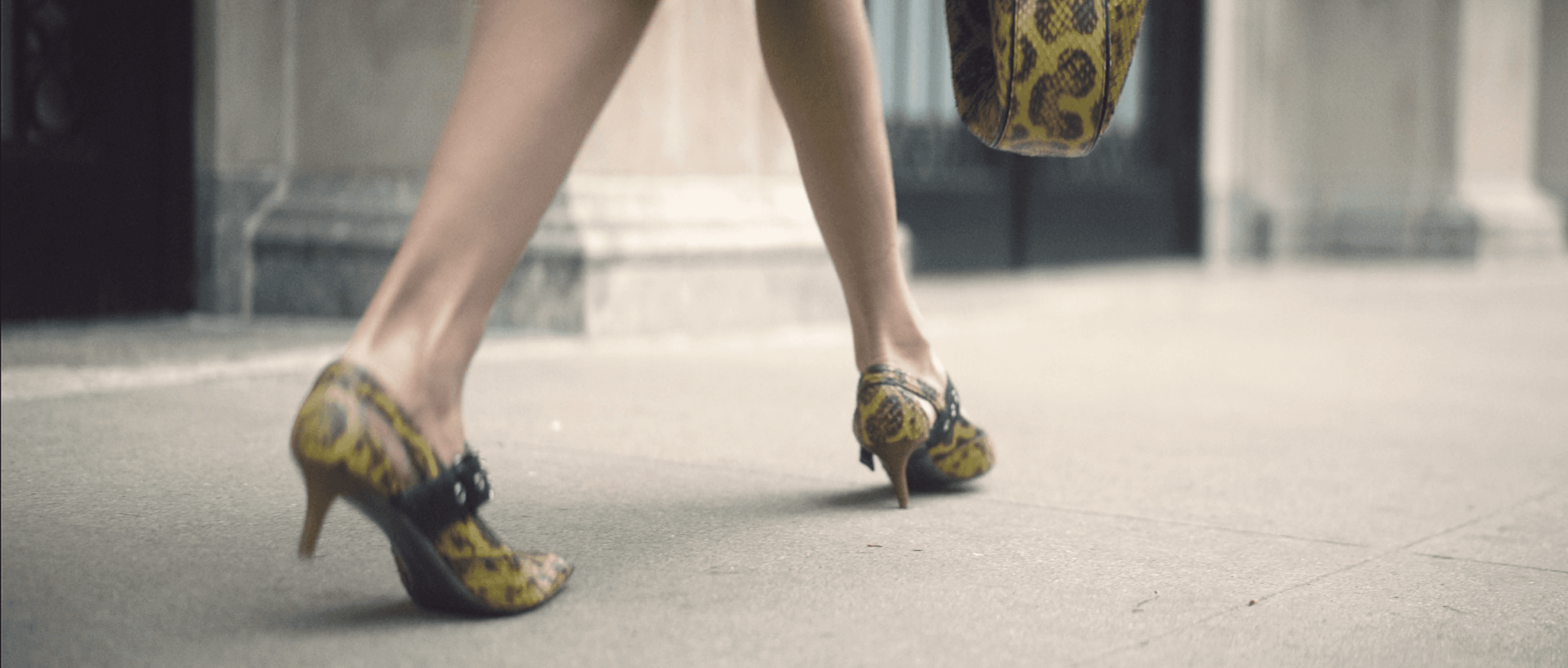 Symmetrical view of modern buildings from below