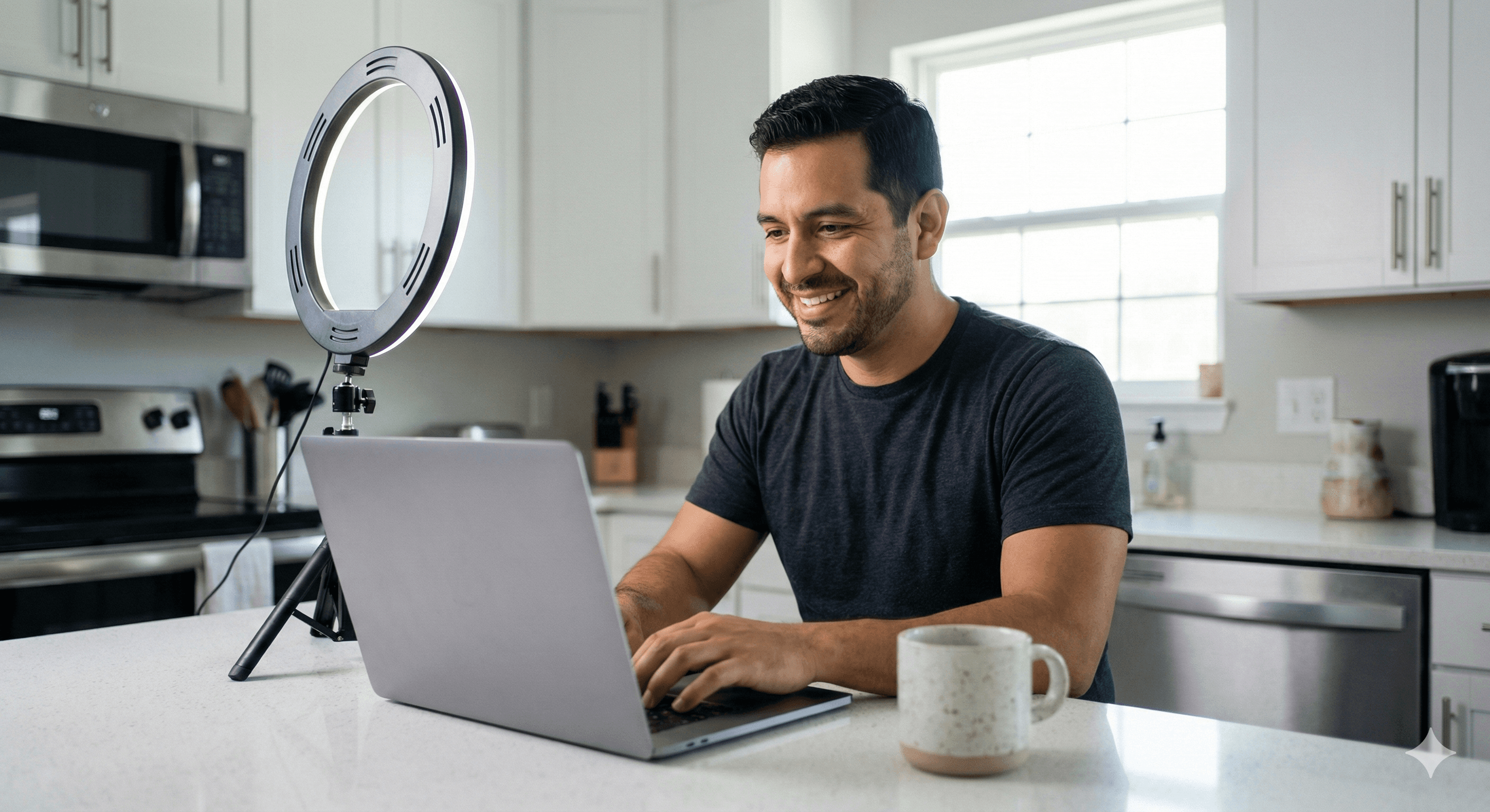 a woman sitting at a table with a drink and cell phone