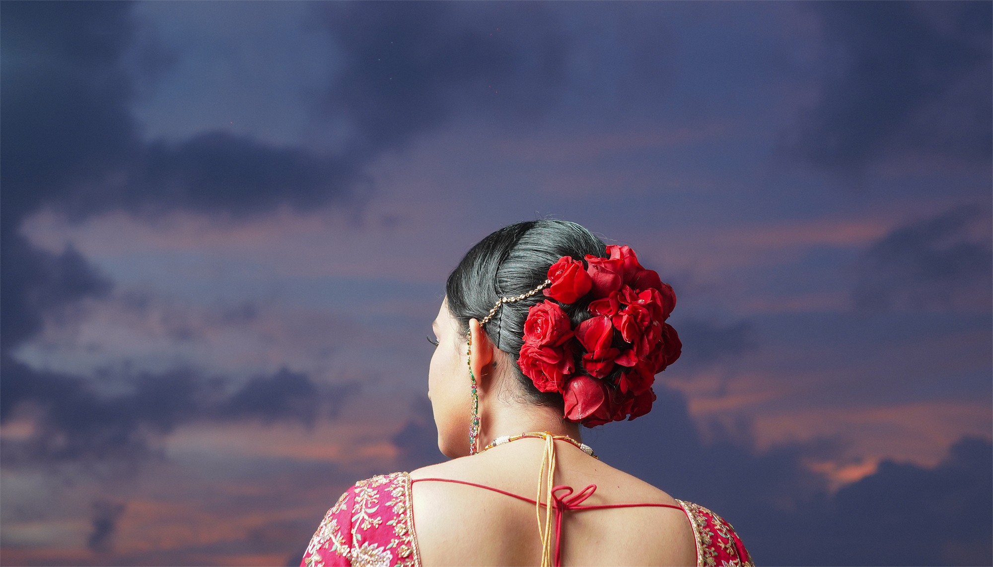 Woman running on a dirt road