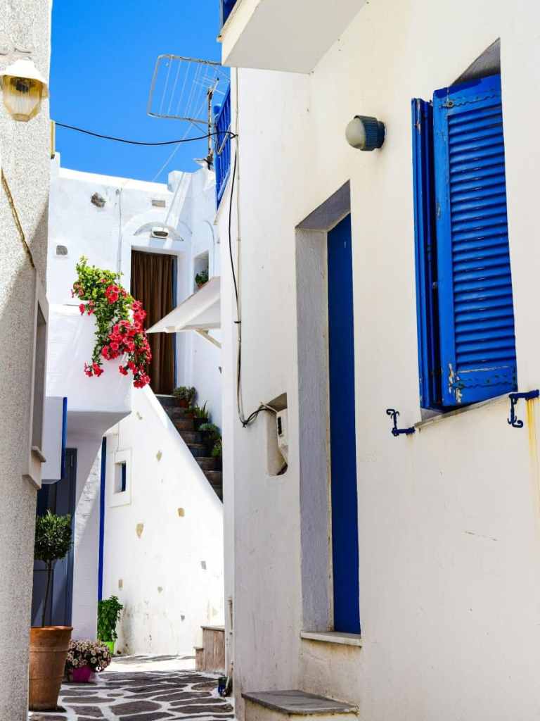 beautiful streets in paros