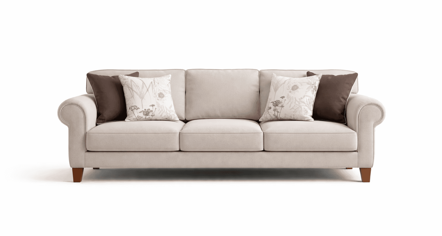 A tailored three‑seater designed with plush seating and a composed, timeless silhouette.