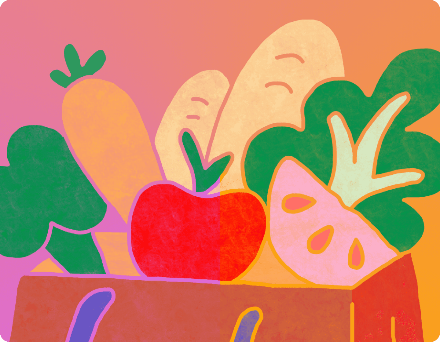 Connecting employees' daily lunches to the farms that grew the ingredients they consume.