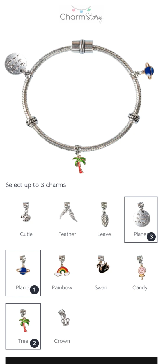 Custom Silver Charm Necklace