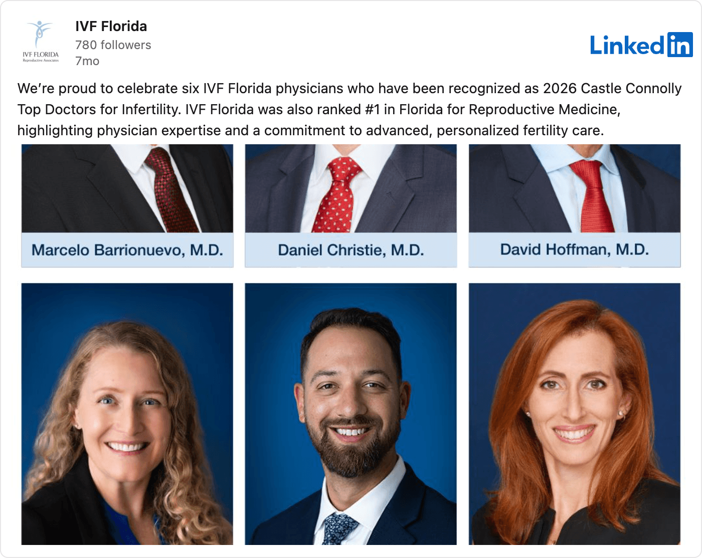 Post on LinkedIn