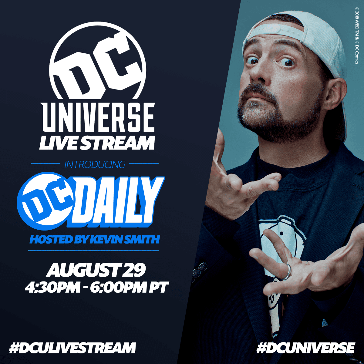 DC Universe livestream announcement