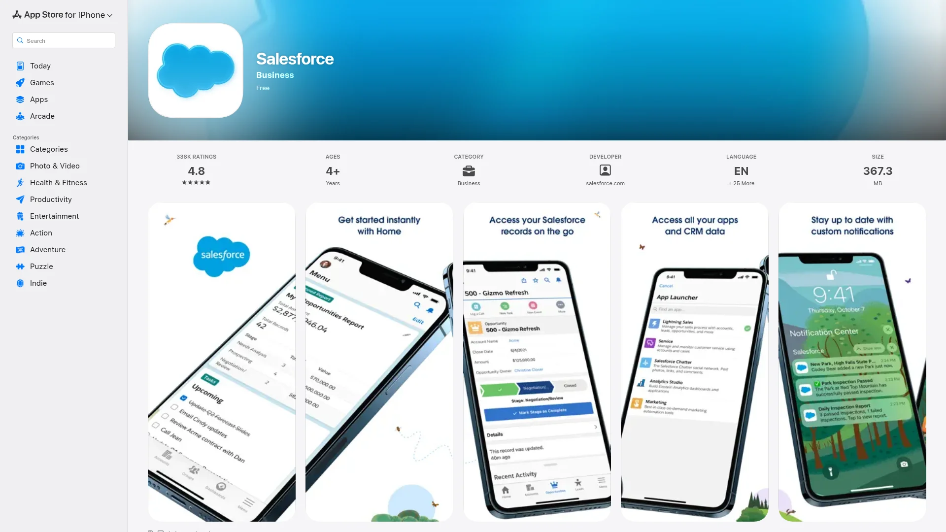 Salesforce on the App Store — React Native app example