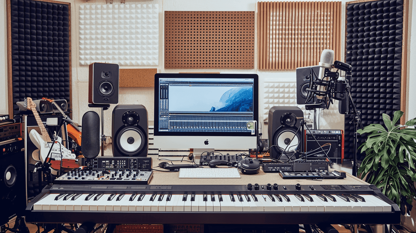 Music studio setup