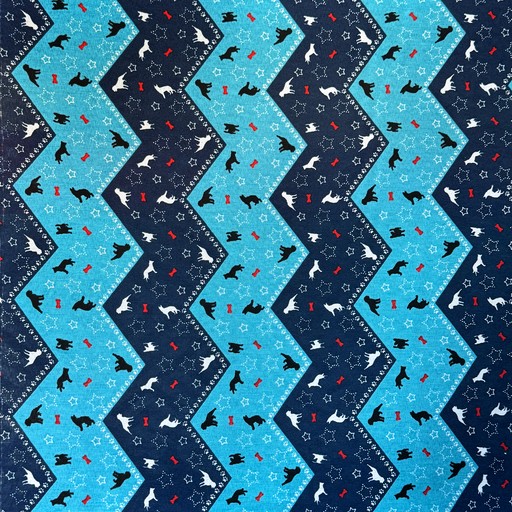 tecido Gorgurinho PET estampado cachorros e ossinhos