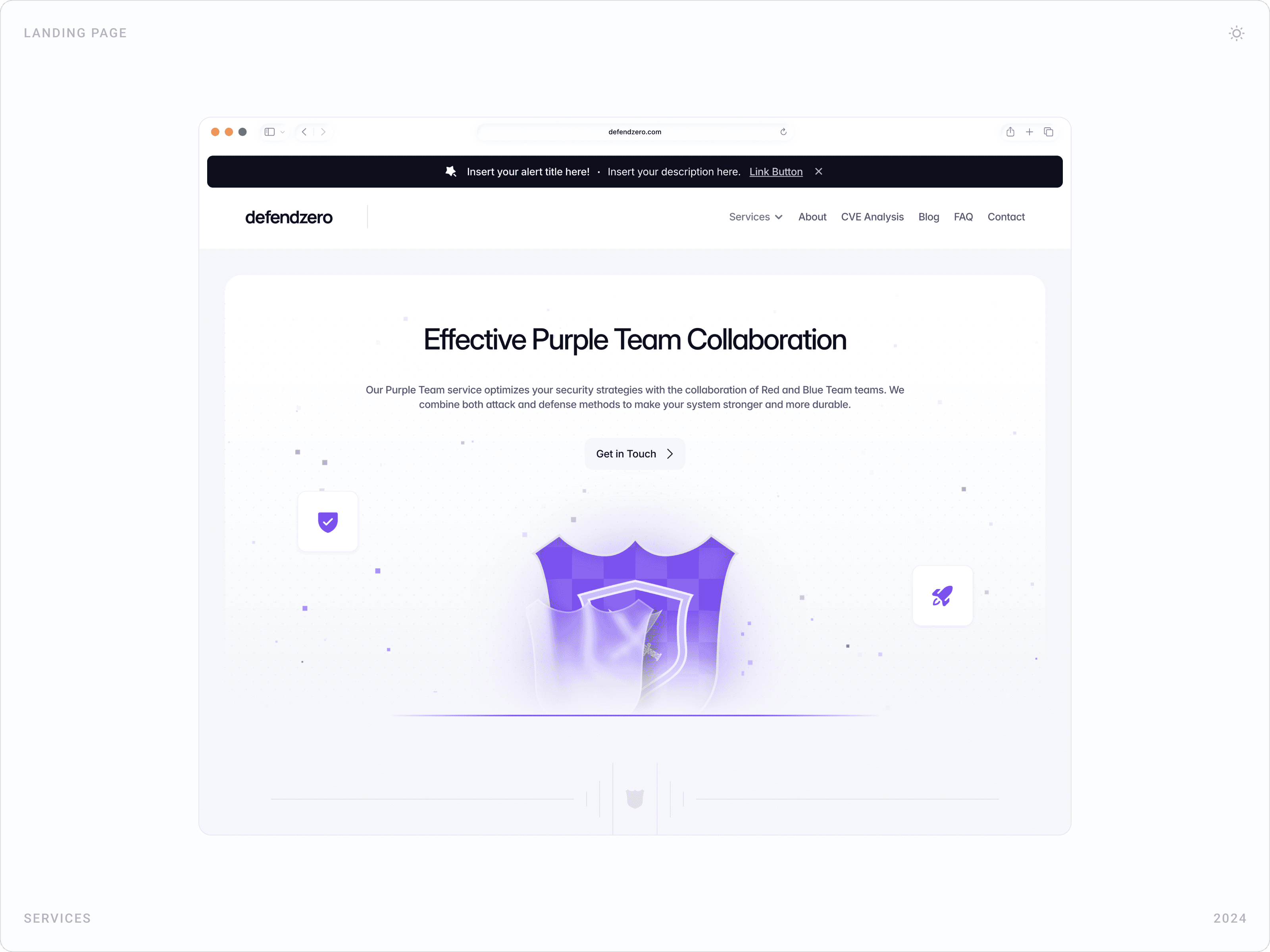 Professional Purple Team Collaboration Service Page Design