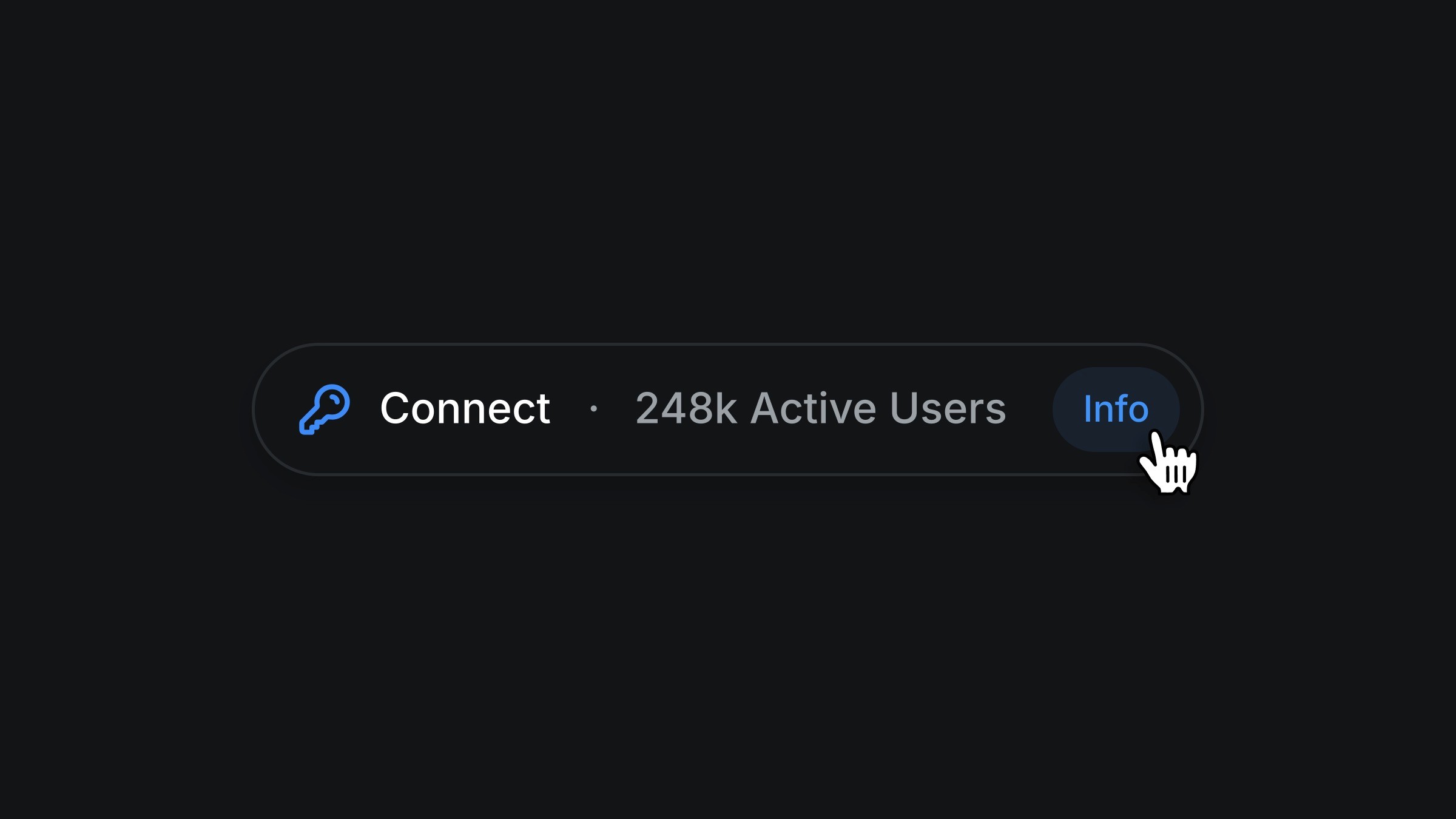 Connect button with 248k active users indicator