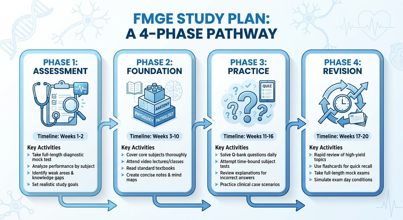 Four Phases of Adaptive FMGE Study Plan