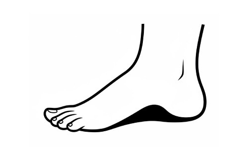 Side view of a foot vector graphic