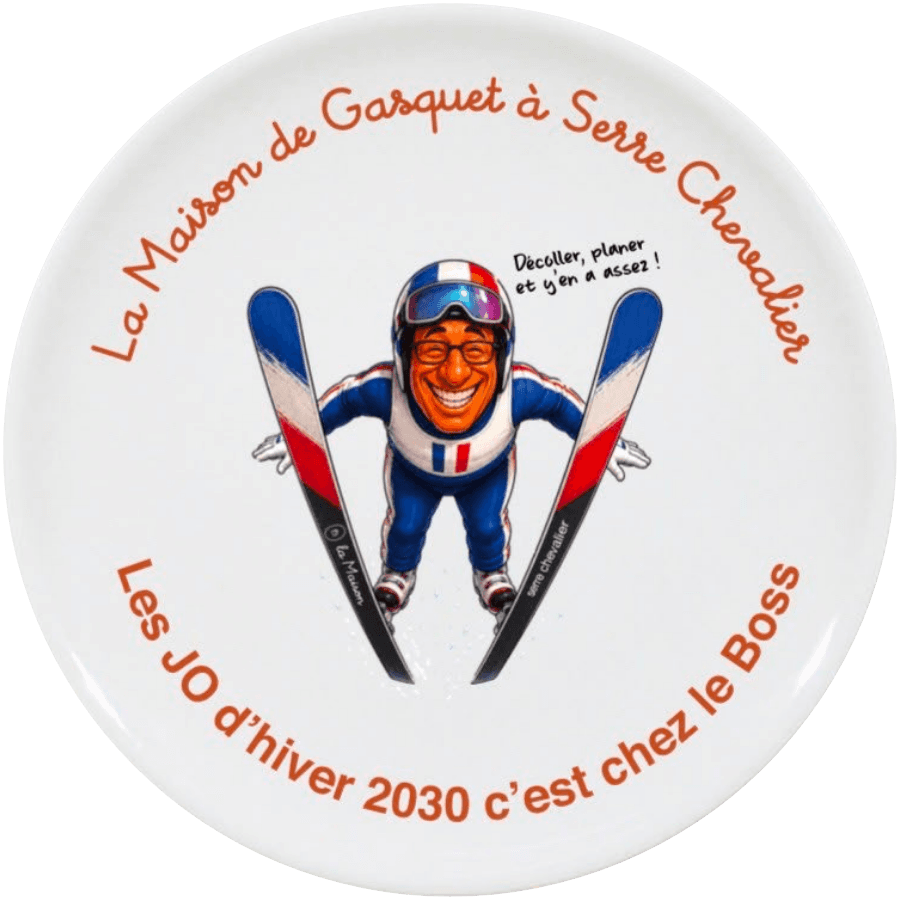 Assiette personnalisée réalisée pour La Maison de Gasquet