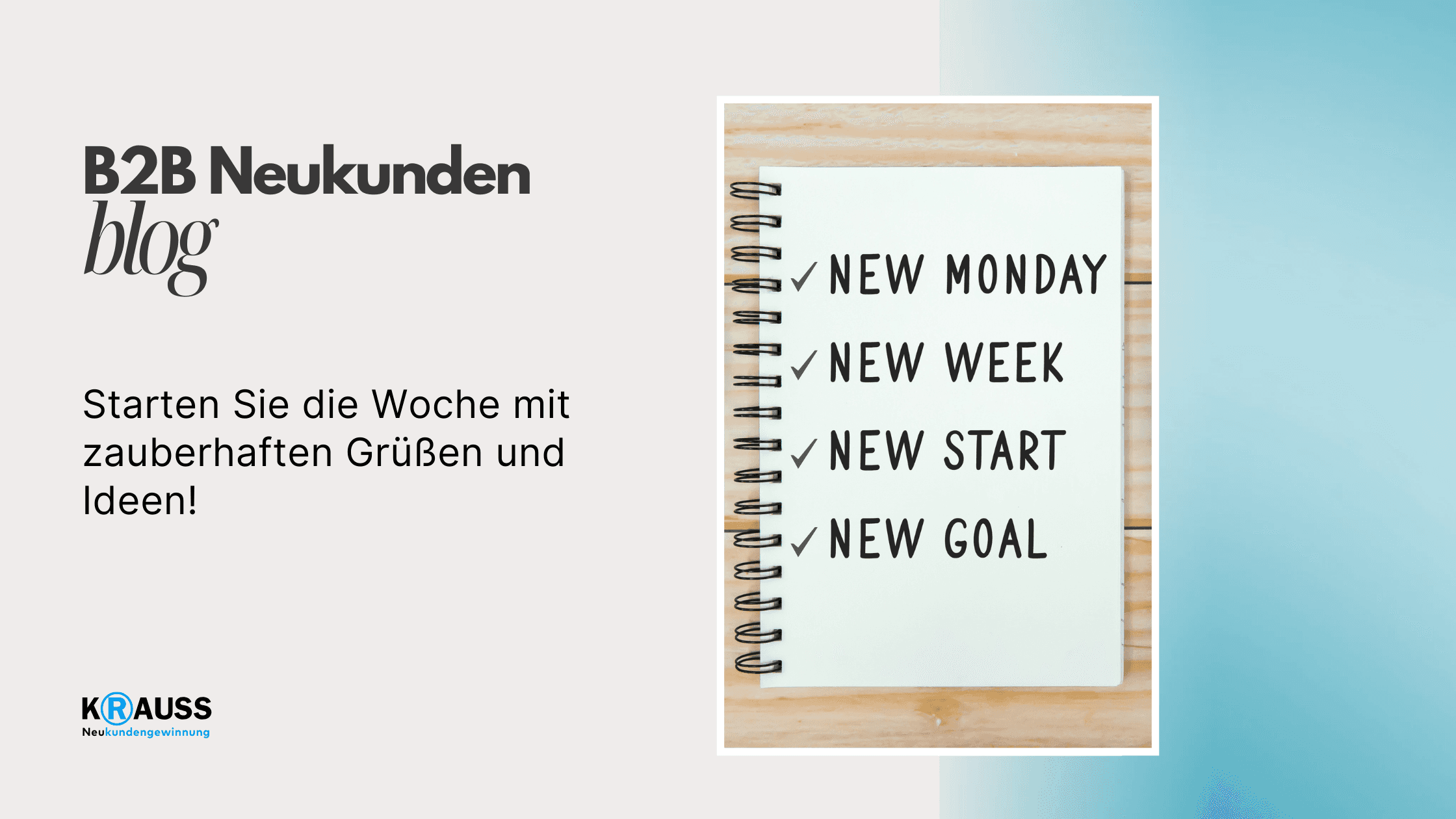 Starten Sie die Woche mit zauberhaften Grüßen und Ideen!