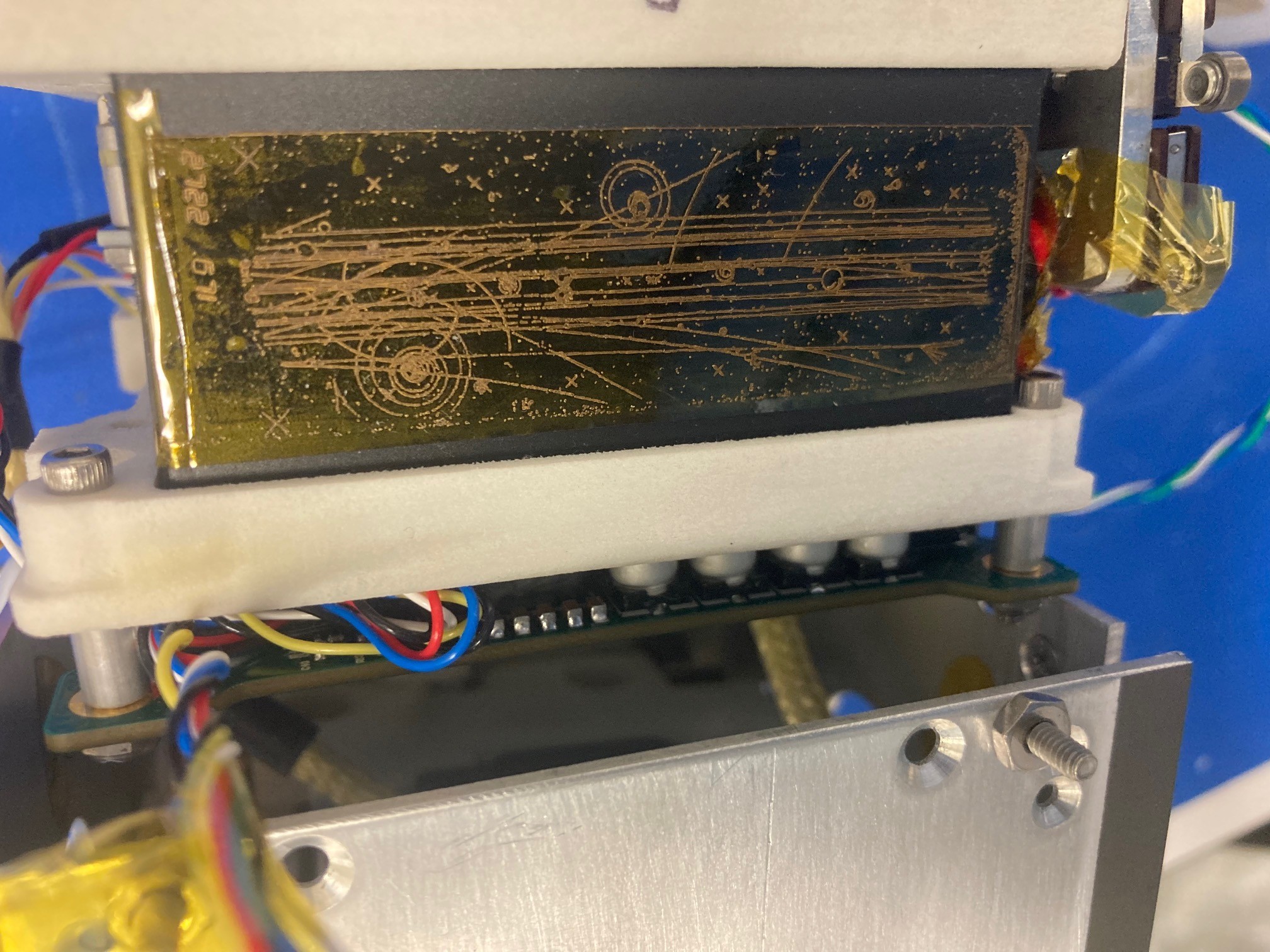 artwork on polyimide film on satellite