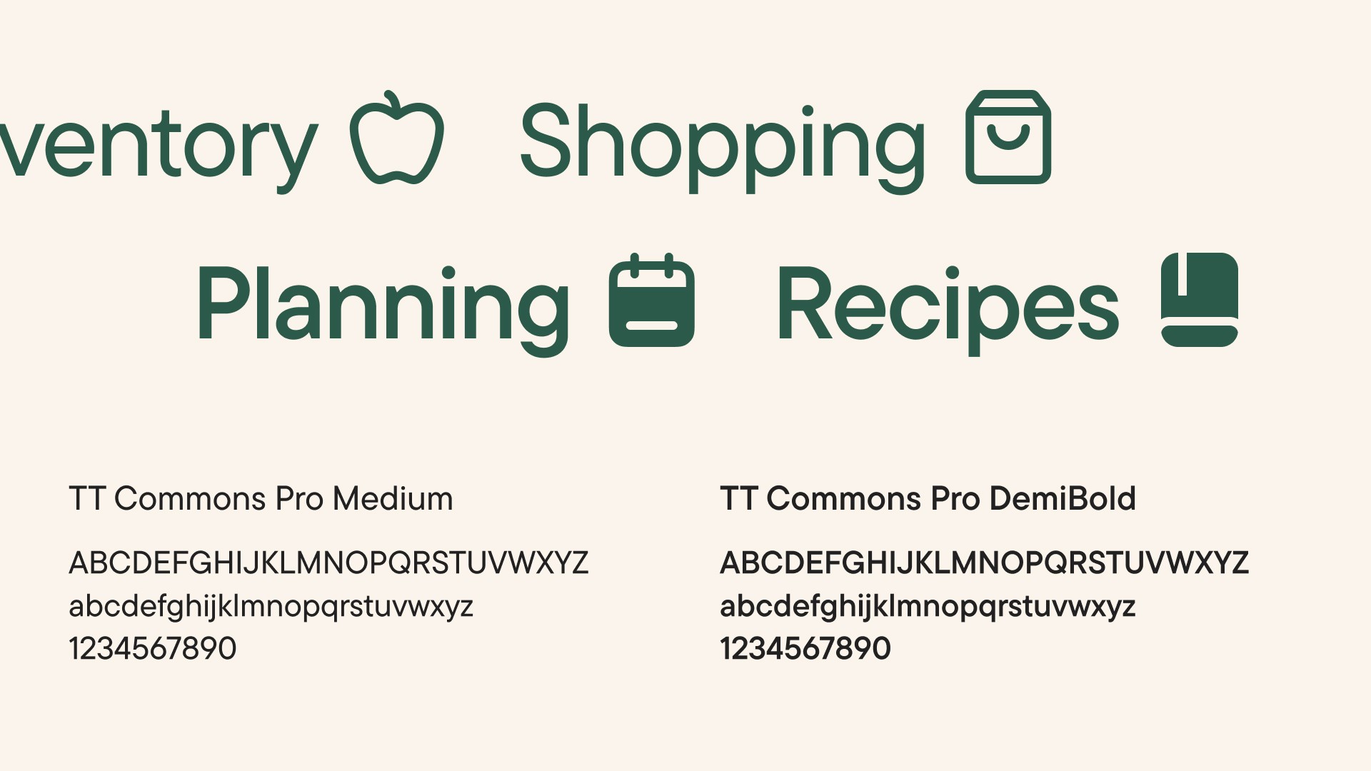 Primary Typeface – TT Commons Pro.